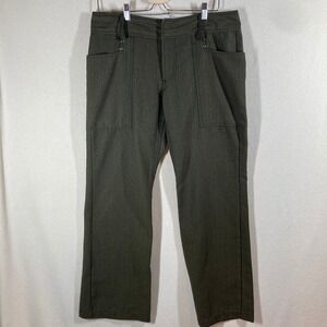 VTG 90s Dollhouse‎ Wide Leg Herringbone Trousers 11/12 Khaki Color Y2K Grunge